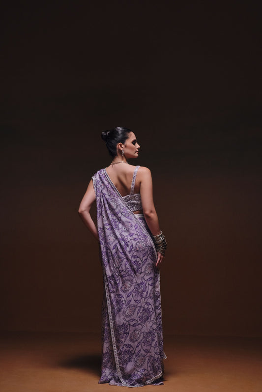 KAAYA PRINTED PRE- DRAPED SAREE