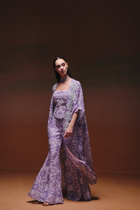 NOORAN CORSET SET WITH CAPE