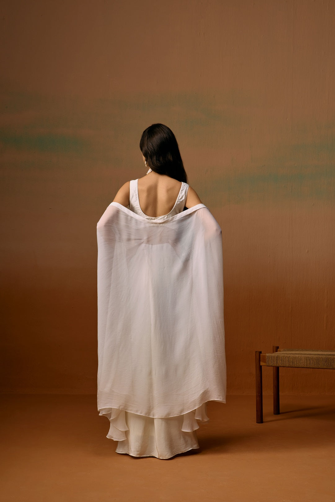 MEHER DRAPED SKIRT WITH CAPE