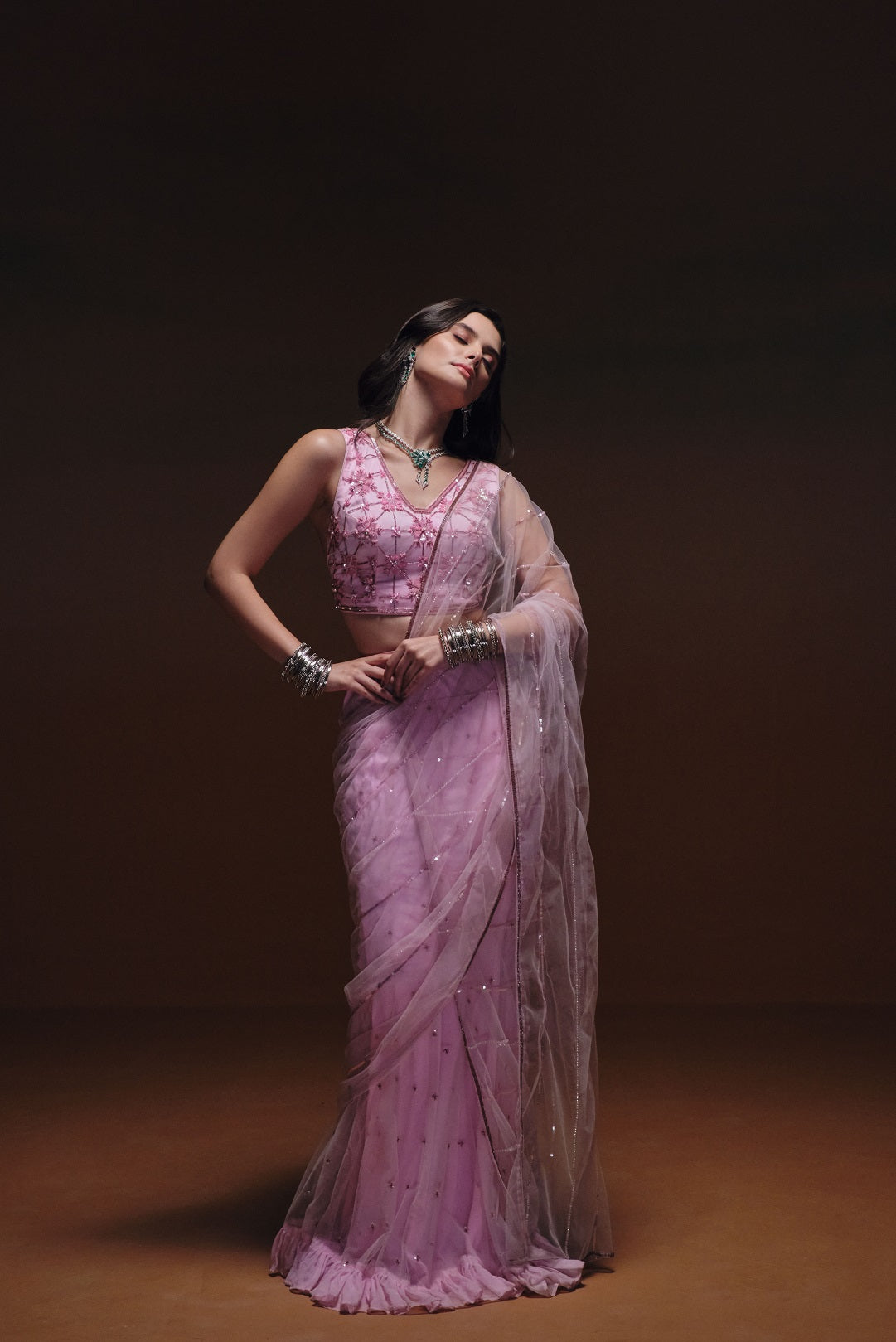 NAZR Draped saree