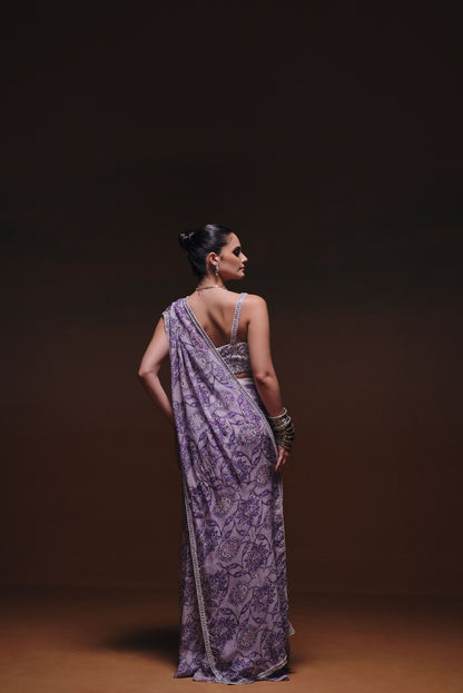 KAAYA PRINTED PRE- DRAPED SAREE
