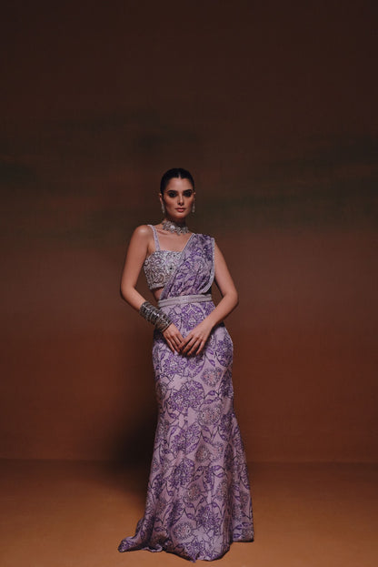 KAAYA PRINTED PRE- DRAPED SAREE