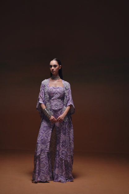 NOORAN CORSET SET WITH CAPE