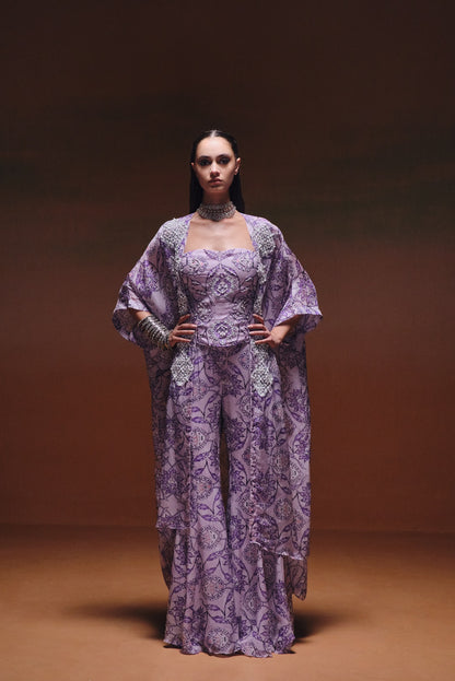 NOORAN CORSET SET WITH CAPE