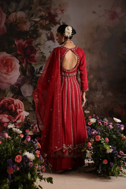 Roselle Anarkali set